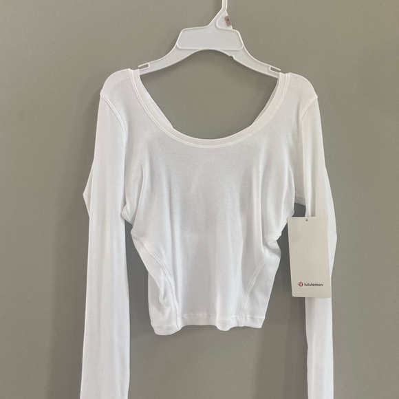 Lululemon open backed ribbed long sleeve top - Picture 5 of 9